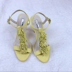 BCBG Strappy Tassel heels